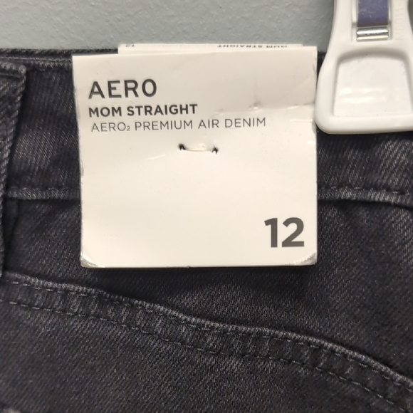 Aeropostale Distressed Black Mom Straight Jeans. Size 12. - Picture 12 of 12